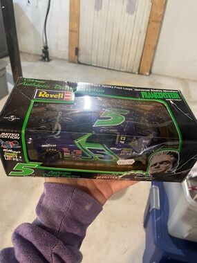 Universal Revell Frankenstein Green & Black Diecast Car in Display Box